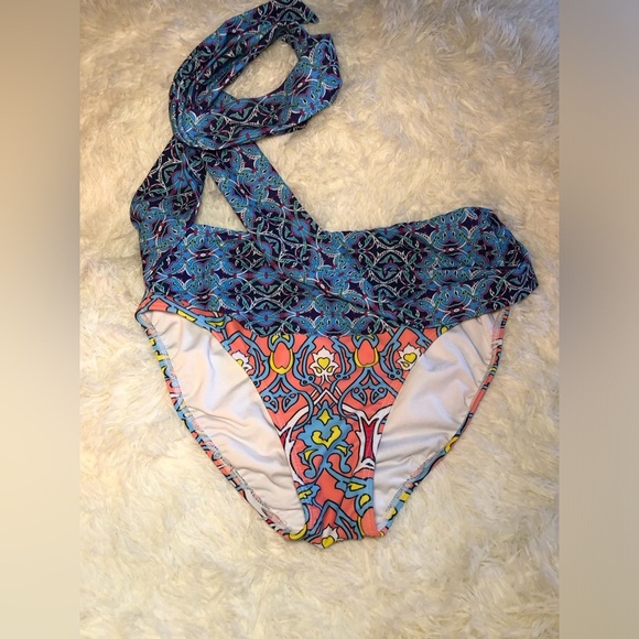VENUS Blue and Orange Bikini Swimwear bottoms size 12 - Picture 1 of 8